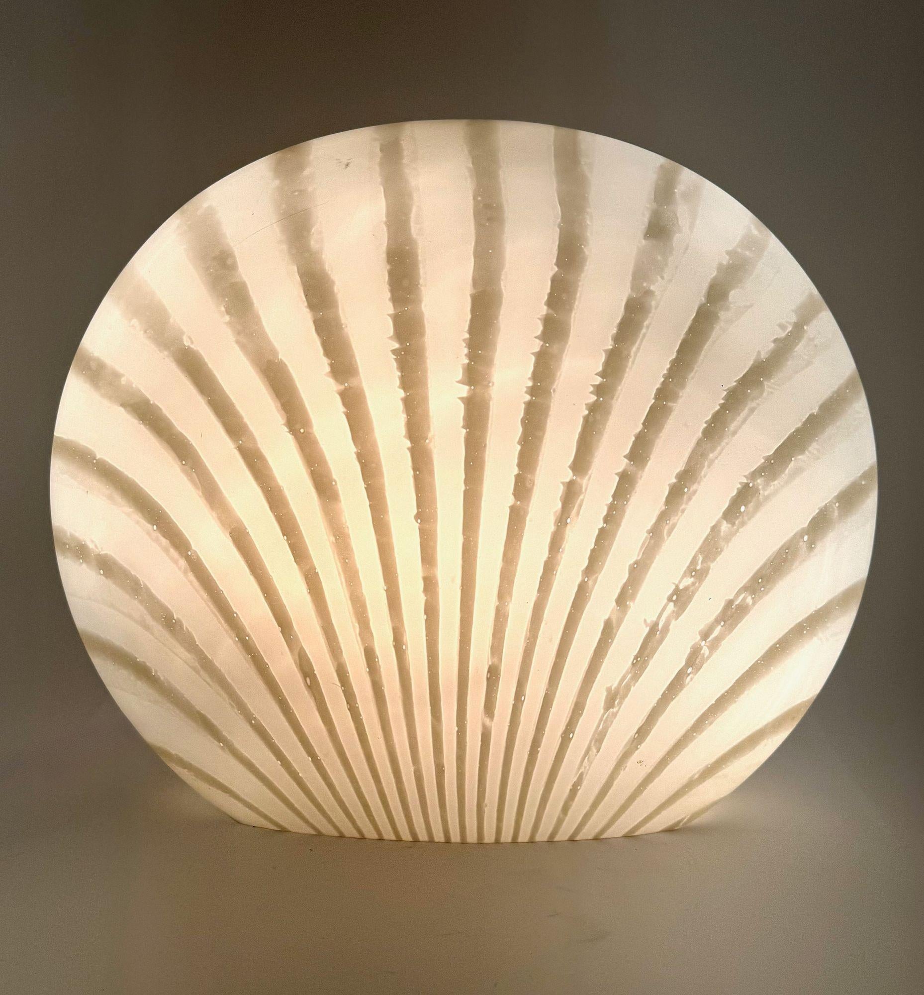 A Murano glass shell lamp by Peill and Putzler 4