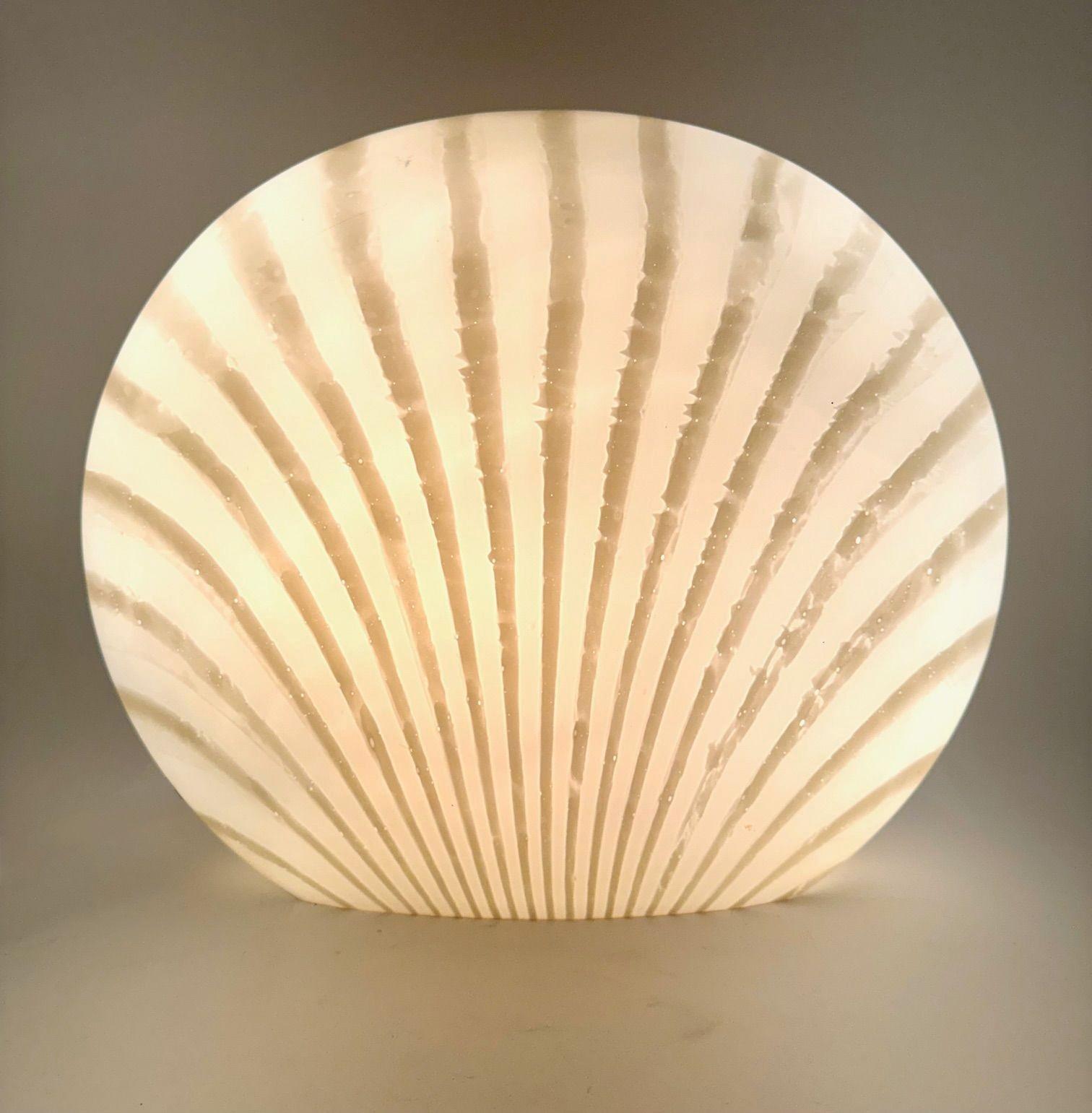 Murano Glass A Murano glass shell lamp by Peill and Putzler