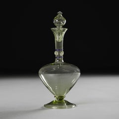 A Murano Green Glass Decanter
