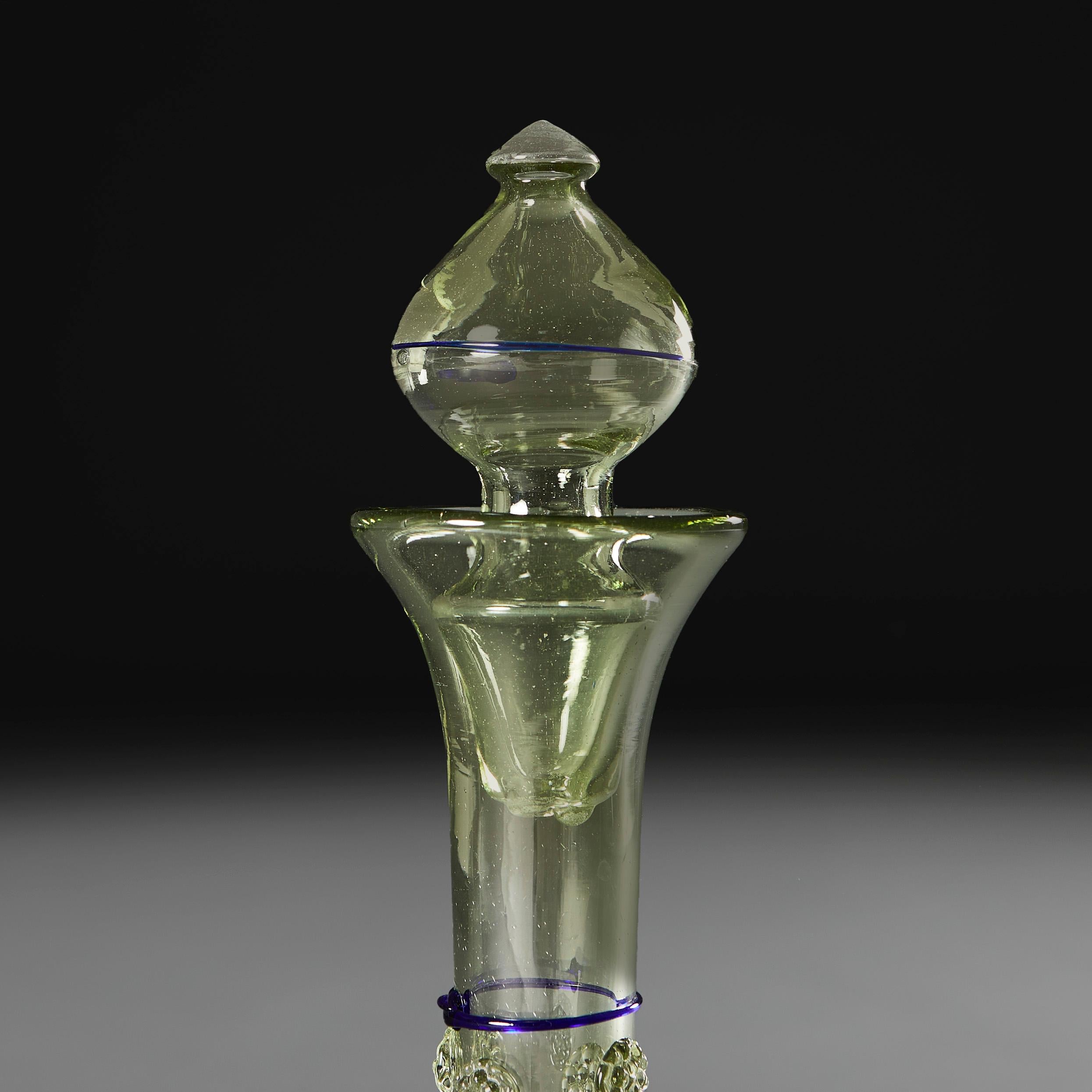 Carafe à décanter en verre vert de Murano Bon état - En vente à London, GB