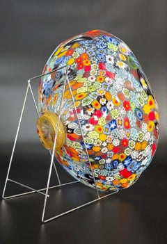 A Murano millefiori large hand blown glass bowl, Italian circa 1930
