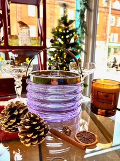 A Murano purple glass ice bucket “Onda” by Sergio Asti for Amolfo di Cambio