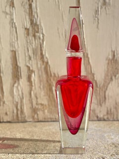 Murano Sommerso Art Glass Bottle by, Seguso Vetri d'Arte, circa 1970s