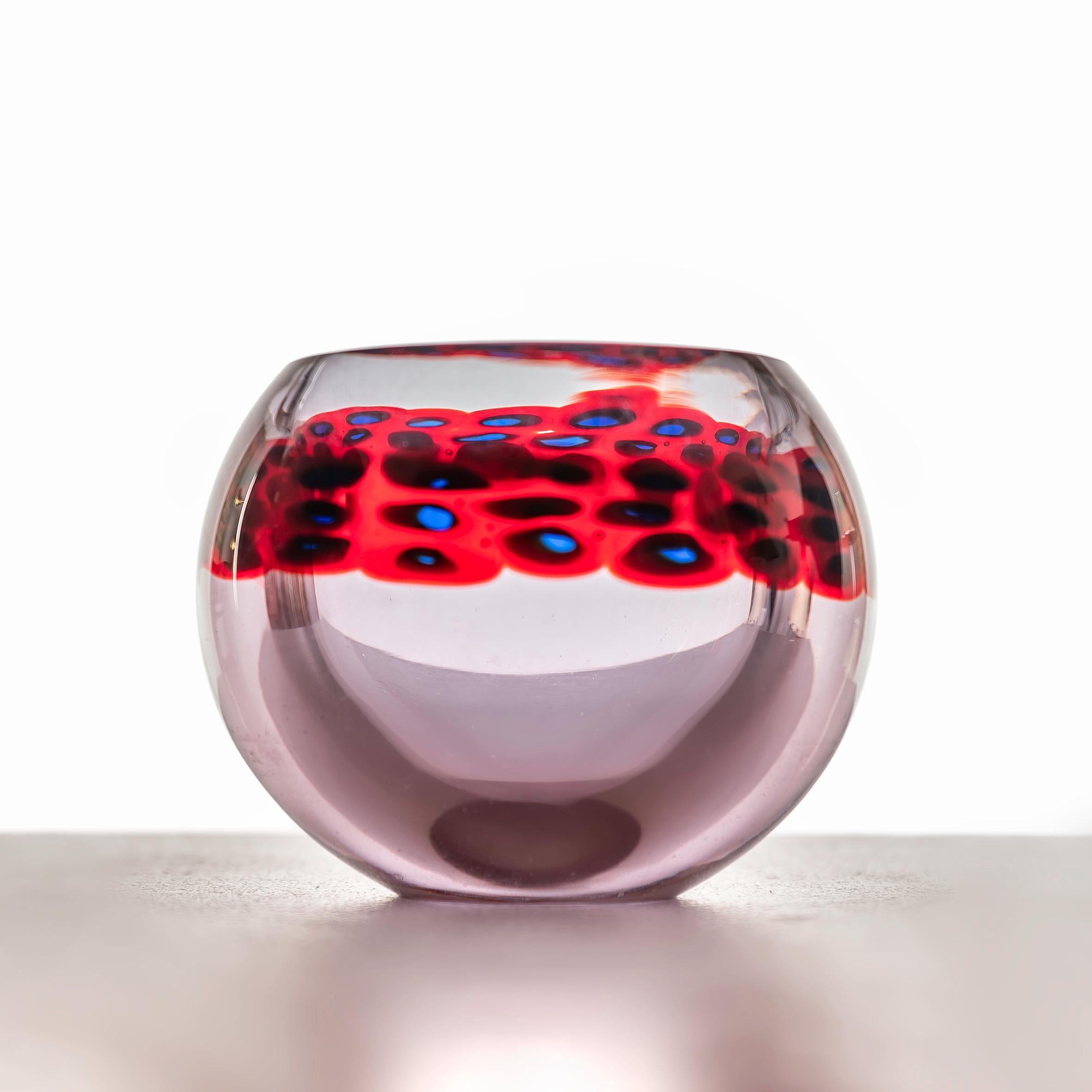 Un jarrón de cristal Murrine de Antonio da Ros para Cenedese, Italia Años 60 Italiano en venta