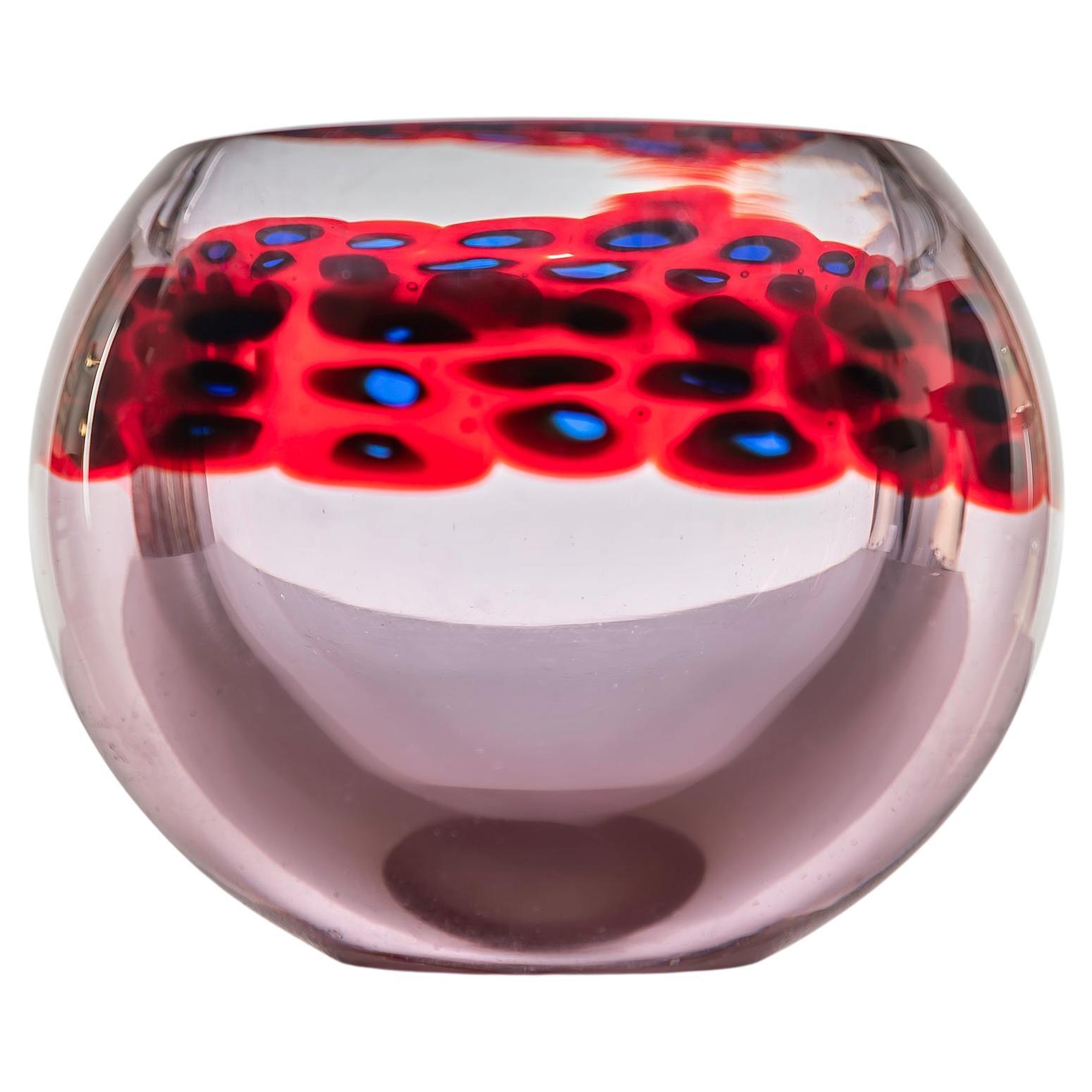 A Murrine glass vase by Antonio Da Ros for Cenedese, Italy 1960s For Sale