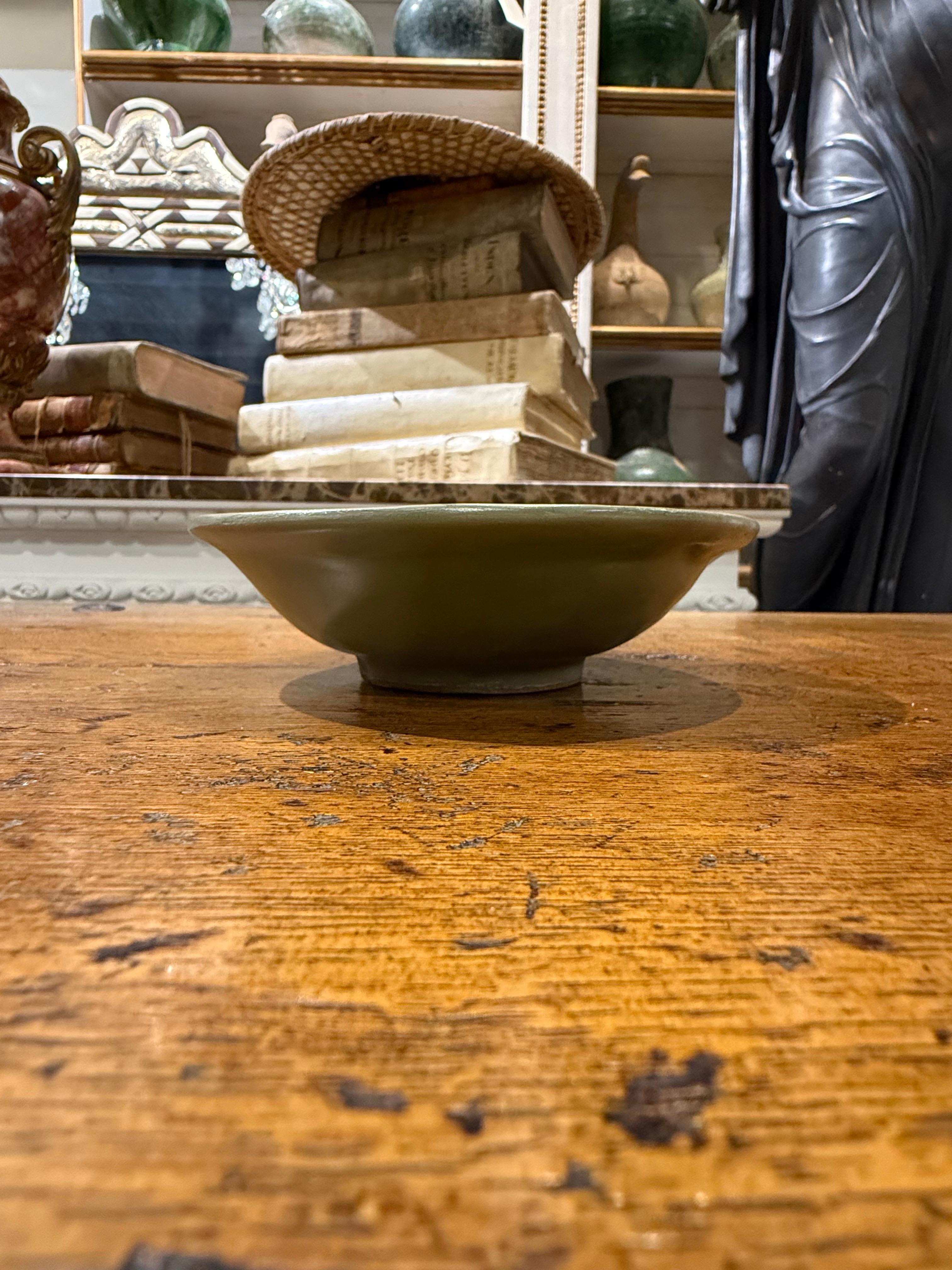A Museum Quality Chinese Longquan Twin Fish Celadon Glazed Bowl, Song Dynasty For Sale 6