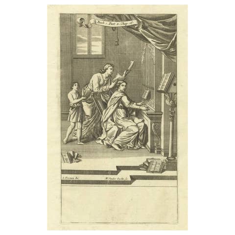 A Musical Gathering: Engraving from Richard Blome’s The Gentleman’s Recreation