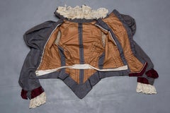 A Mutton Sleeves Silk Day Dress Edwardian Period Circa 1895