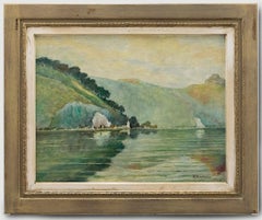 A. Mydelton Lloyd - Óleo enmarcado de mediados del siglo XX, Paraíso suizo