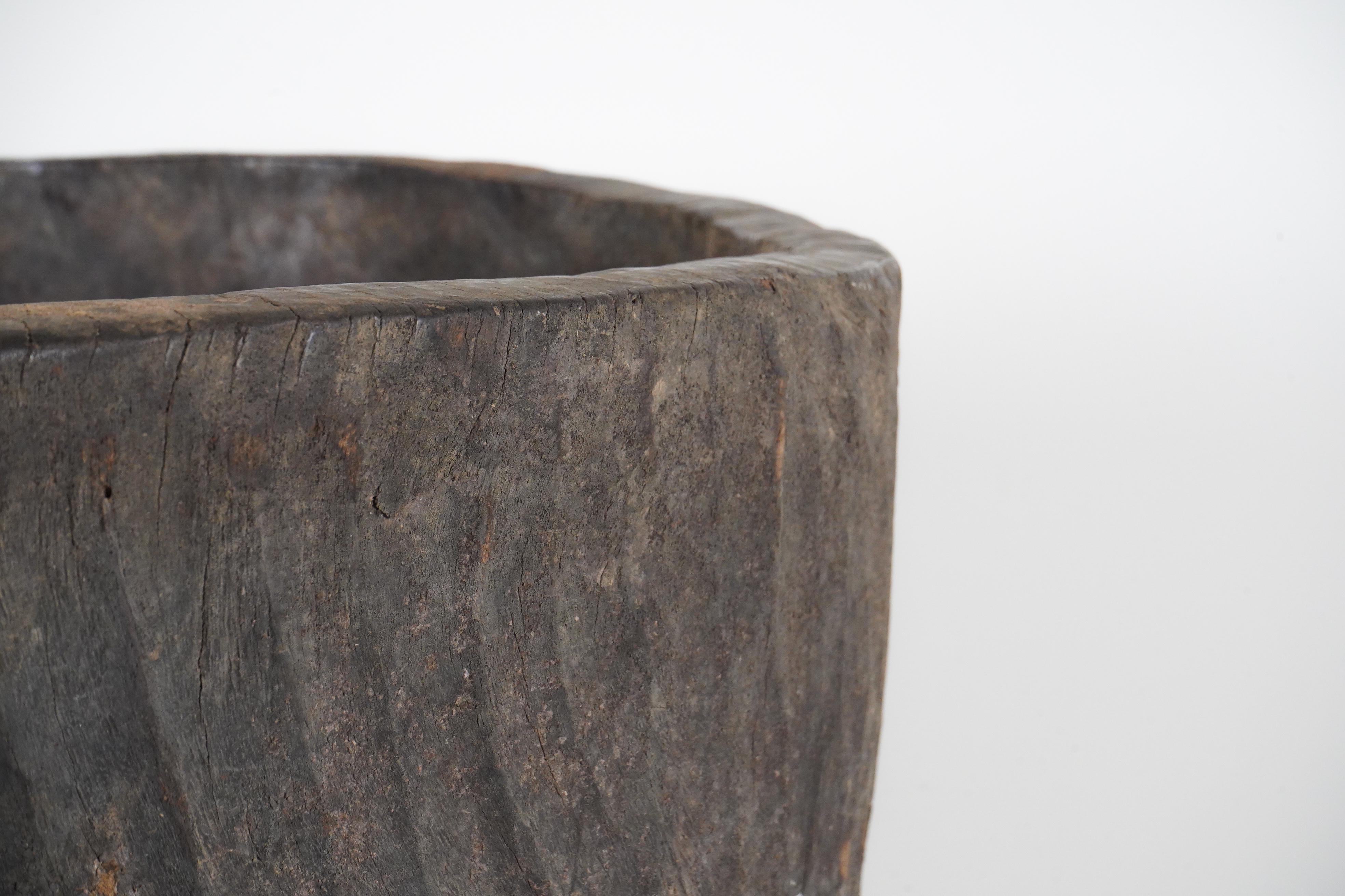 Hardwood A Naga Tribe Rice Bin