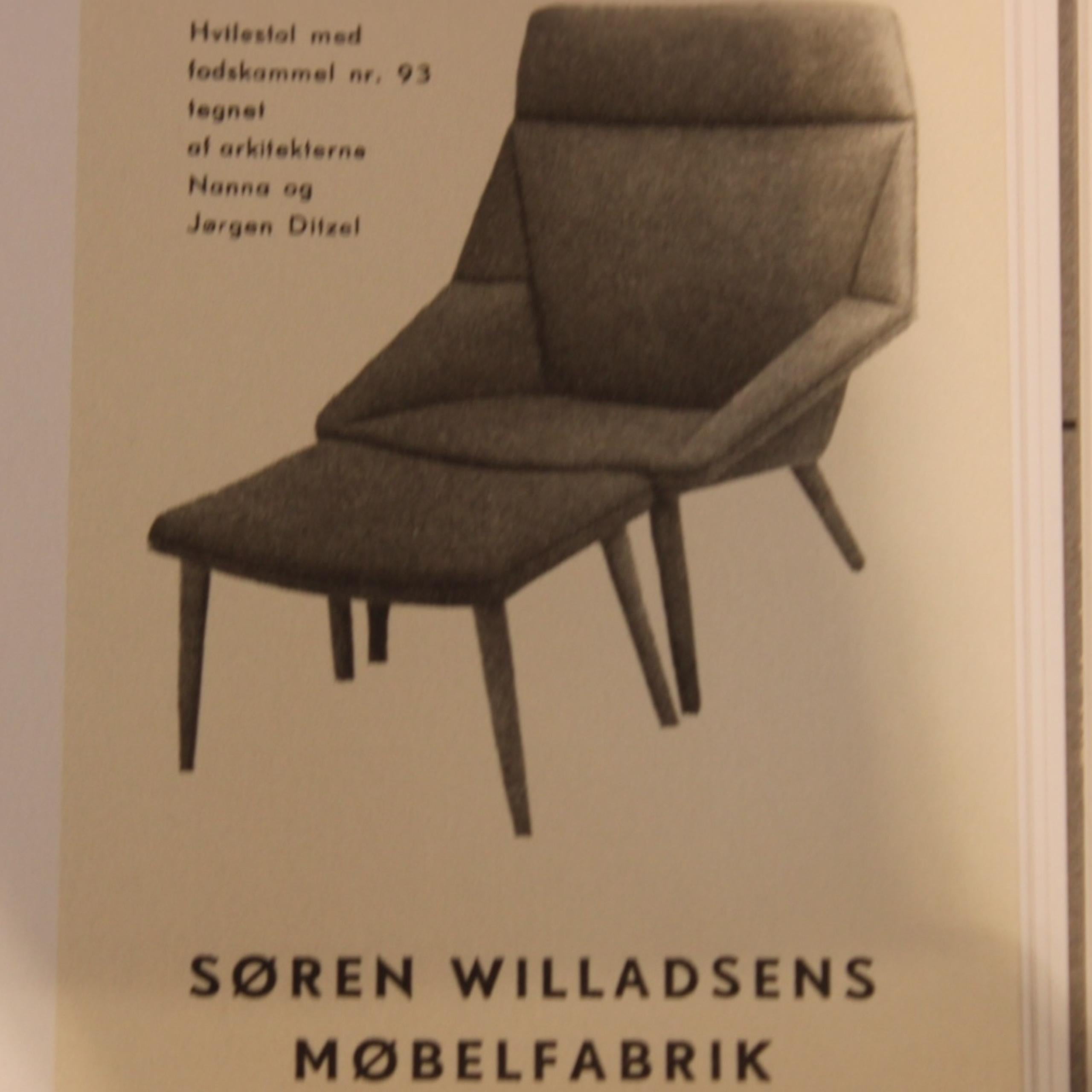 Ein Nanna & Joergen Ditzel 1955 vintage polyedrischer Sessel von Søren Willadsen im Angebot 6