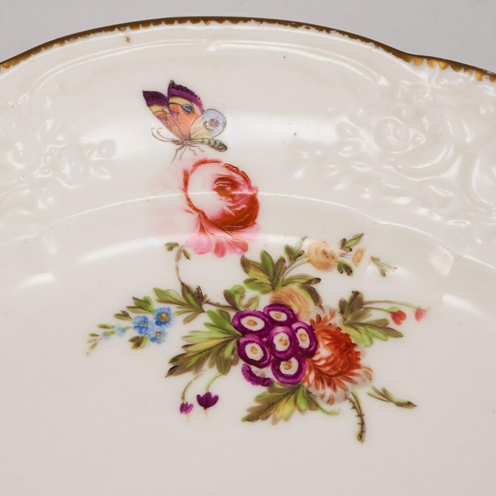 Regency Nantgarw Porcelain Plate with Moulded Rim, 1813-1822 For Sale