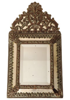 A Napoleon III Decorative Wall Mirror With Intricate Floral & Scroll Motifs