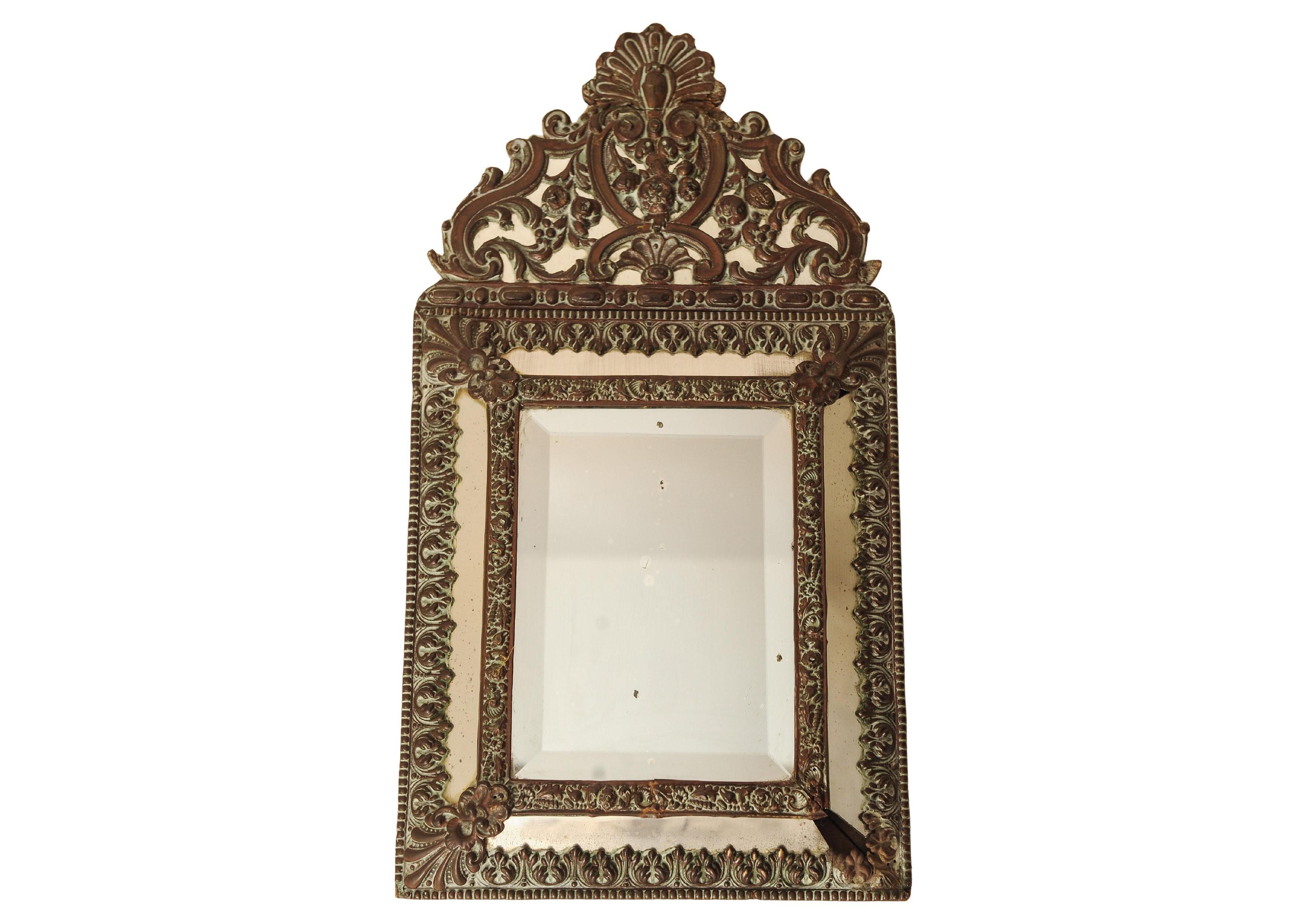 A Napoleon III Decorative Wall Mirror With Intricate Floral & Scroll Motifs For Sale 2