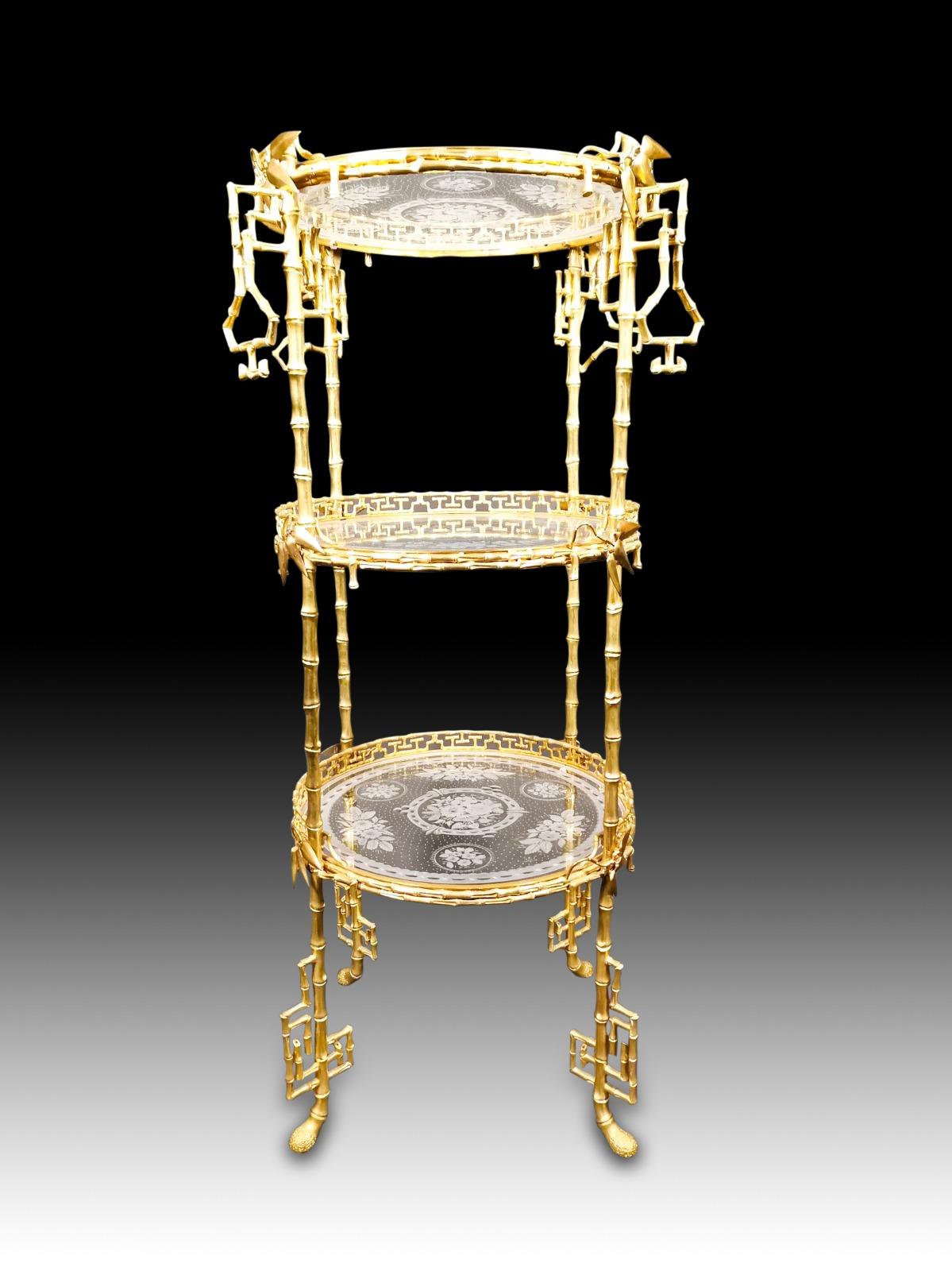 Bronze Napoleon III Etagere 'Japonism ALPHONSE GIROUX PARIS For Sale