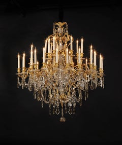 Napoléon III Gilt Bronze and Cut-Glass Thirty-Six Light Chandelier, circa 1870