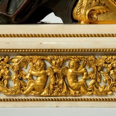 A Napoleon III gilt mantel clock by Deniere