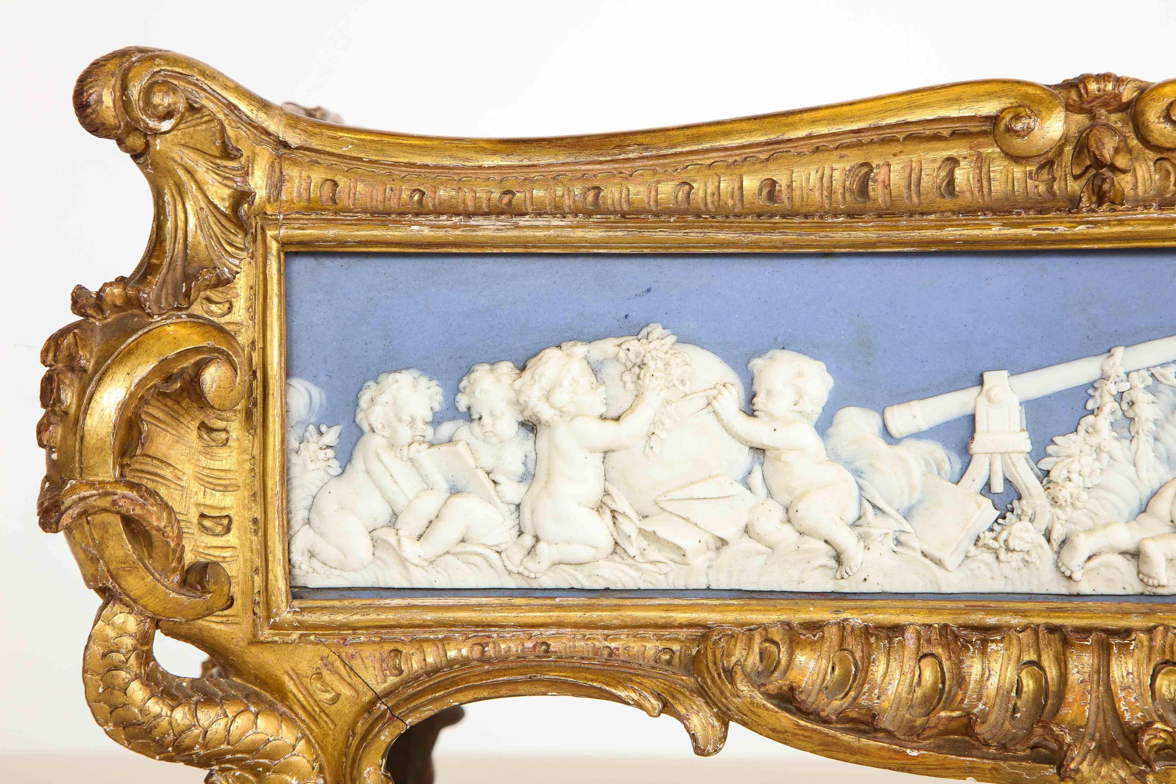 Napoleon III Giltwood and Jasperware Wedgewood Centerpiece Jardinière 11