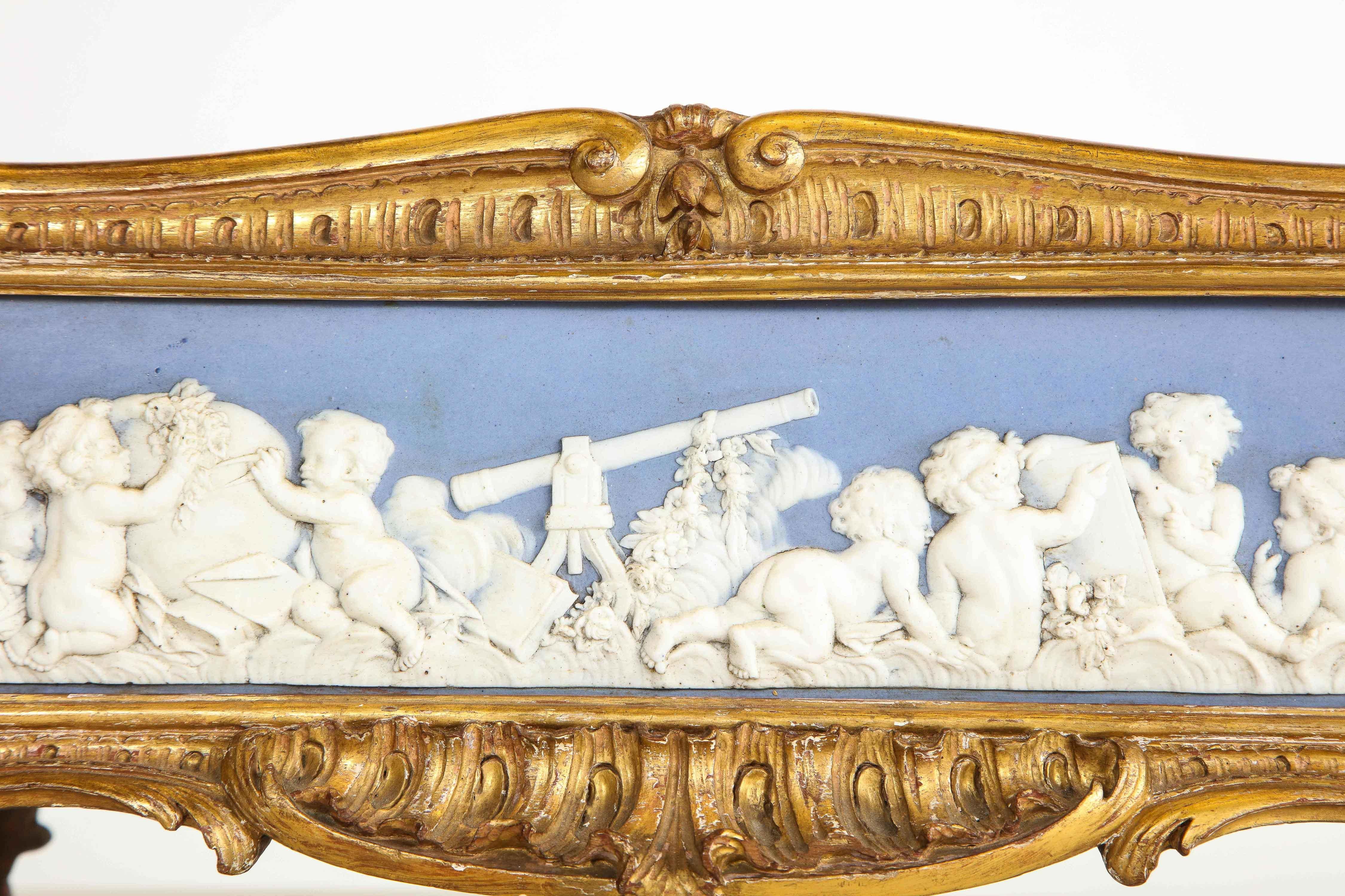 Napoleon III Giltwood and Jasperware Wedgewood Centerpiece Jardinière 12