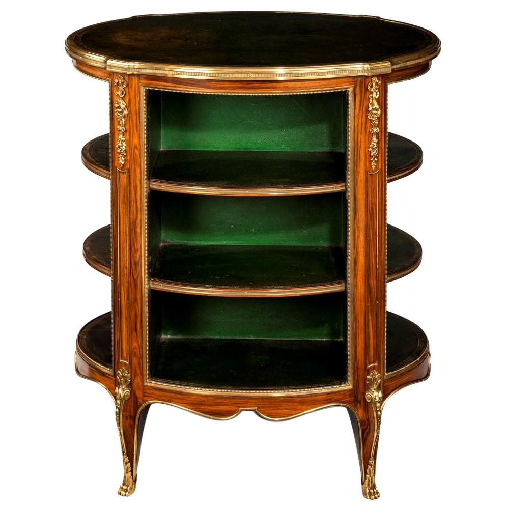 Napoleon III Kingwood Freestanding Open Bookcase For Sale