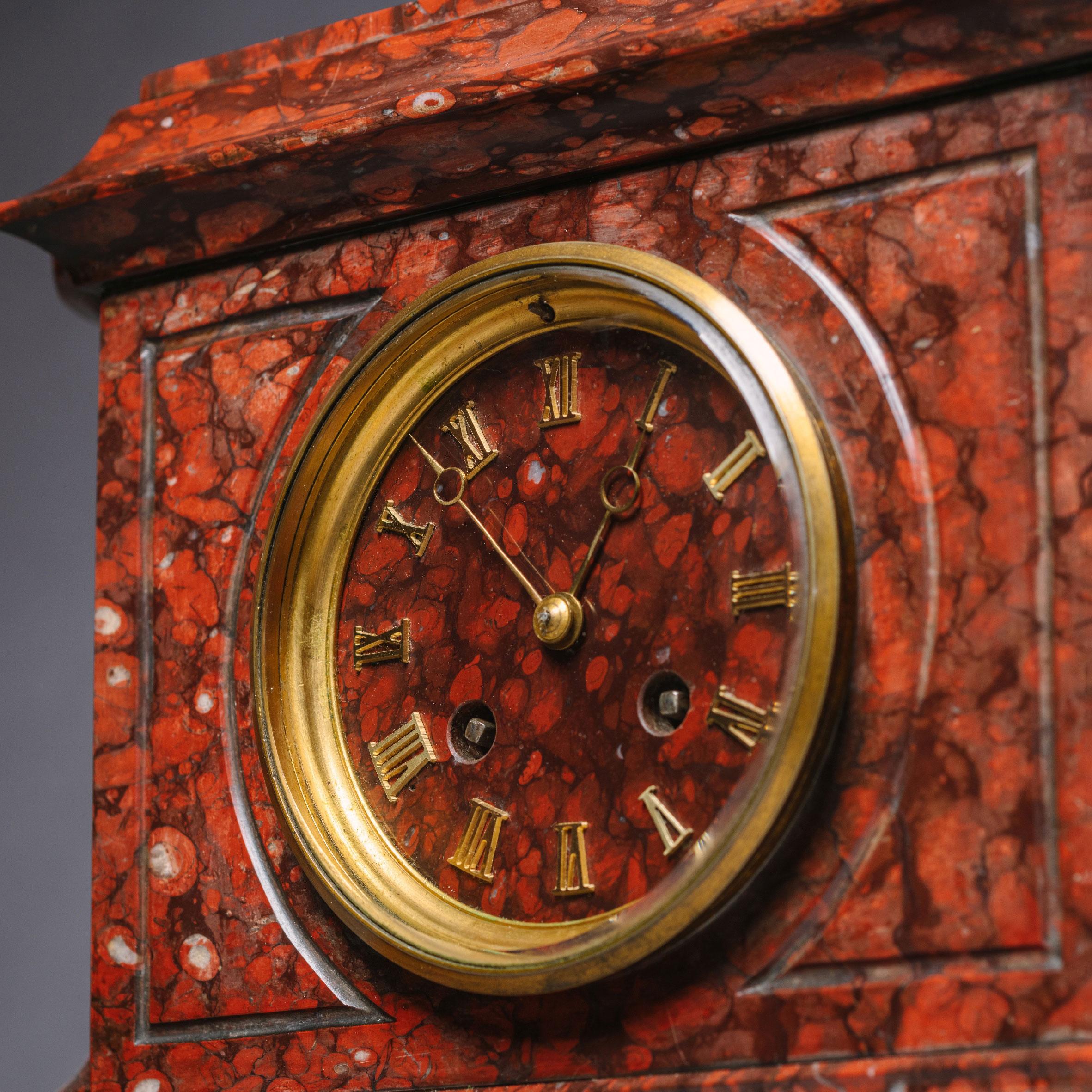 Napoleon III A Napoléon III Marble Mantle Clock For Sale