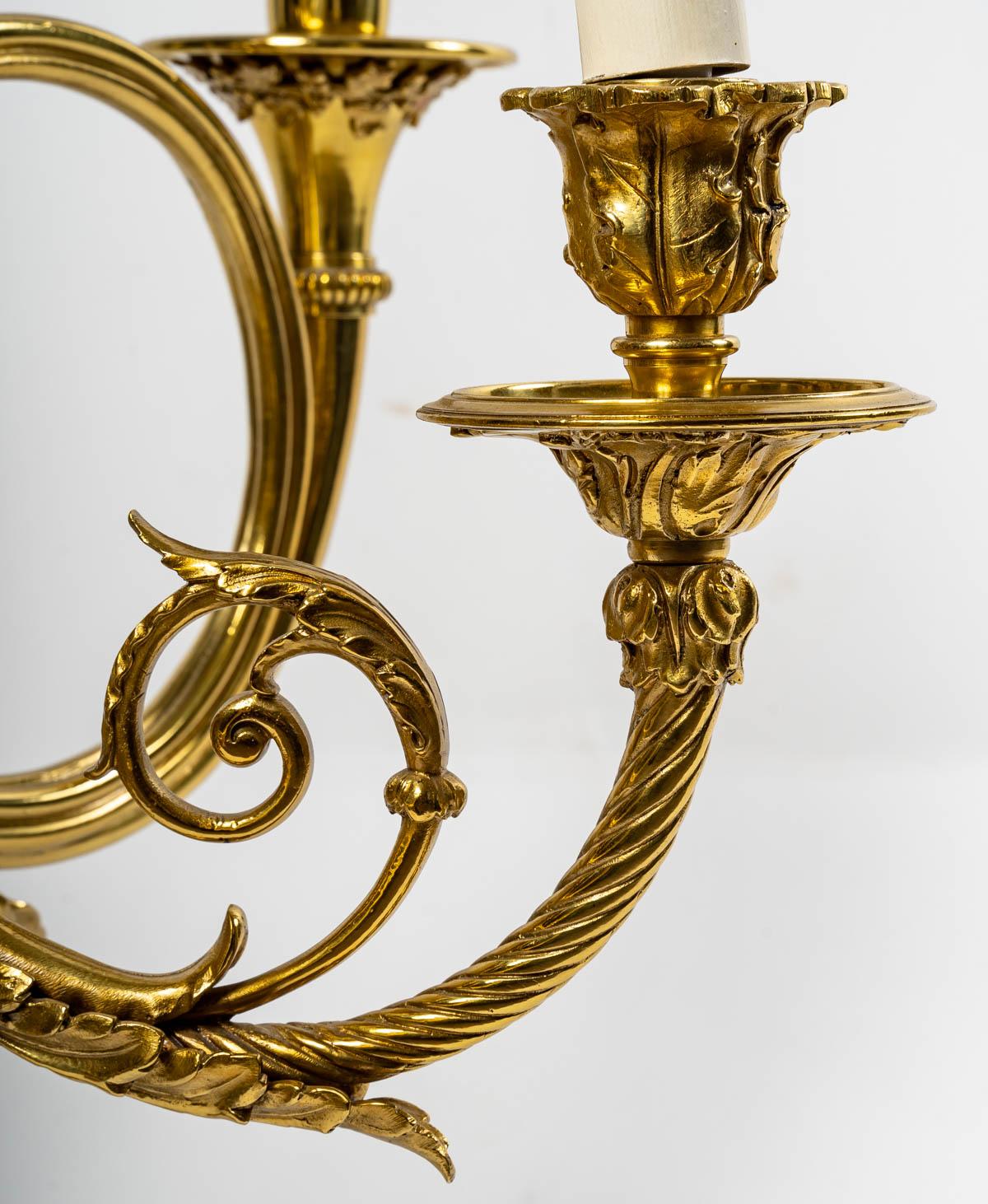 Napoleon III Period Gilt Bronze Chandelier 1