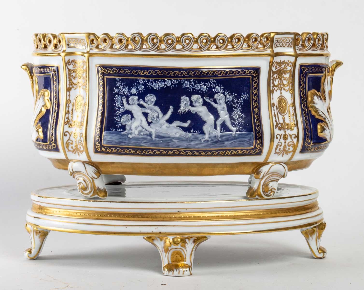 Late 19th Century Napoleon III Period Sèvres Porcelain Jardinière