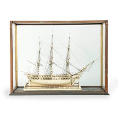 A Napoleonic era bone prisoner of war model of the 40-gun frigate ‘Creolian’