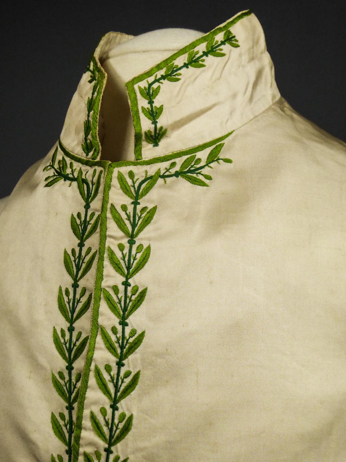A Napoleonic period embroidered Silk Waistcoat - Académie Française Circa 1810 4