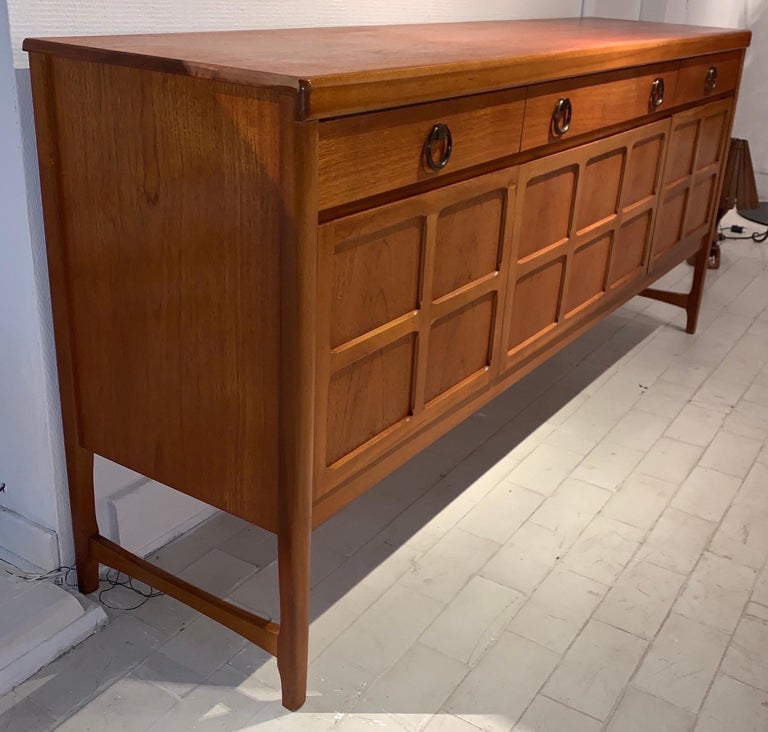A Nathan Furniture Teak and Brass Sideboard, 1970s at 1stDibs nathan