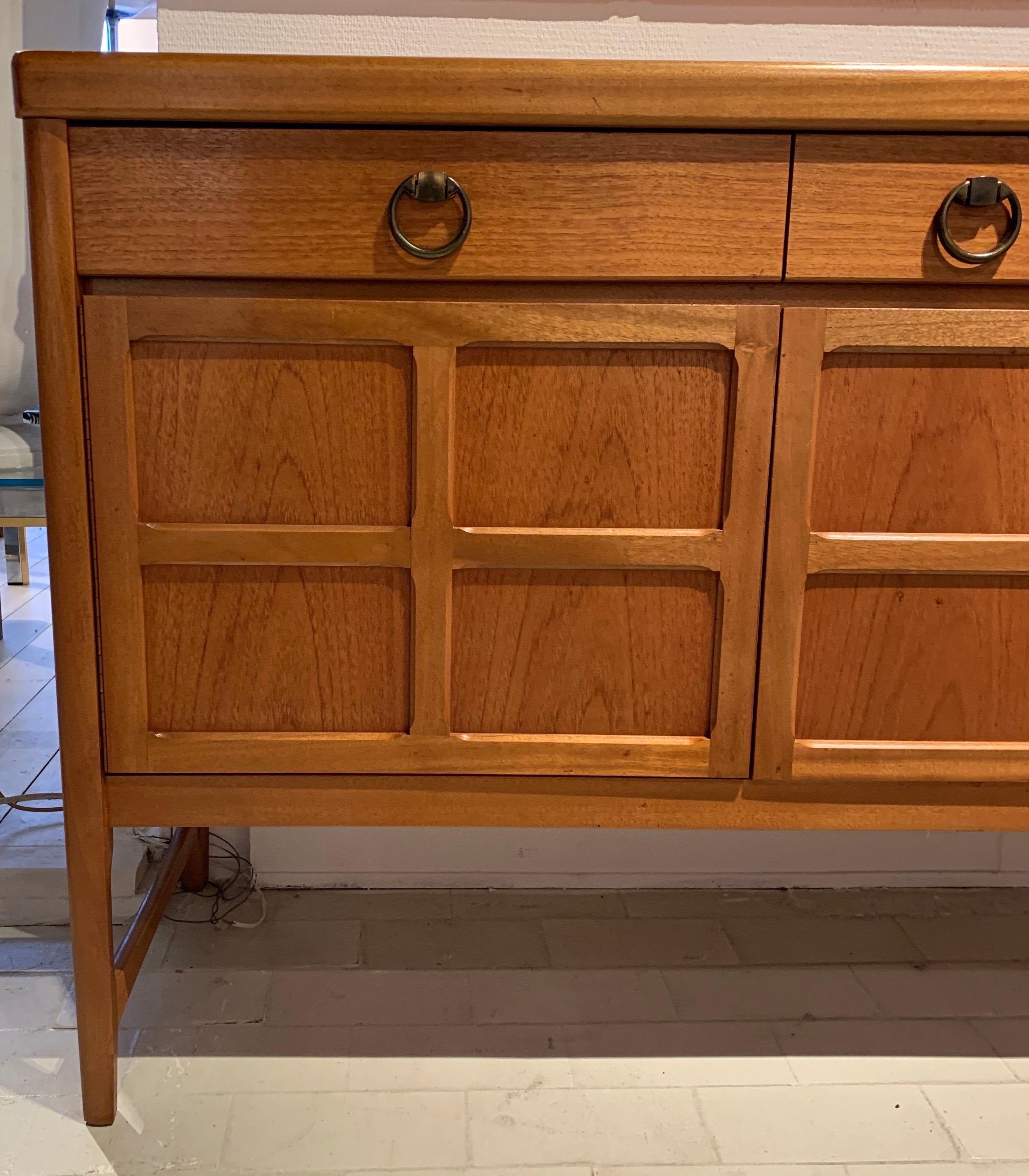 English A Nathan Furniture Teak and Brass Sideboard, 1970s