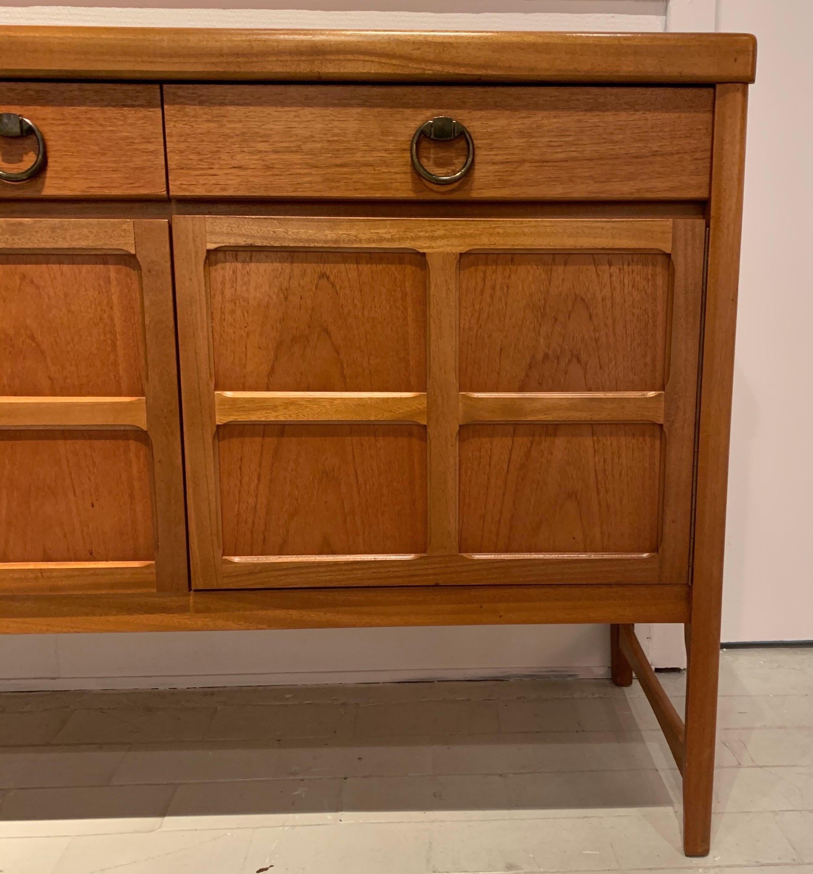 Late 20th Century A Nathan Furniture Teak and Brass Sideboard, 1970s
