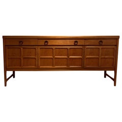 Vintage A Nathan Furniture Teak and Brass Sideboard, 1970s