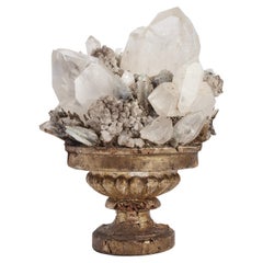 Esemplare naturale di quarzo bianco e cristalli di rocca, Italia, 1880