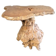 A.I.C. Burr Elm Centre Table naturaliste du début du 20e siècle