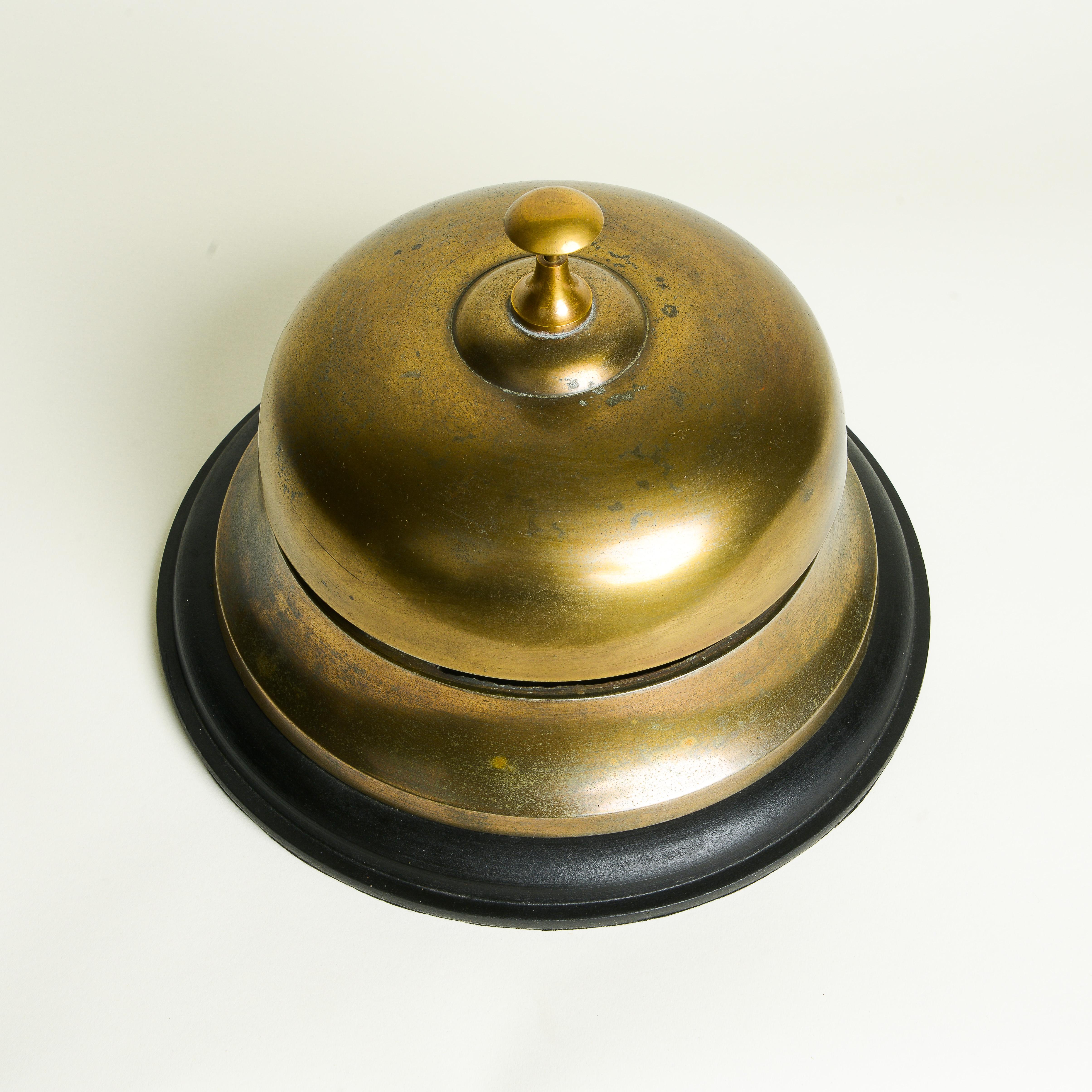 Ebonized A Nautical Brass Desk Bell For Sale