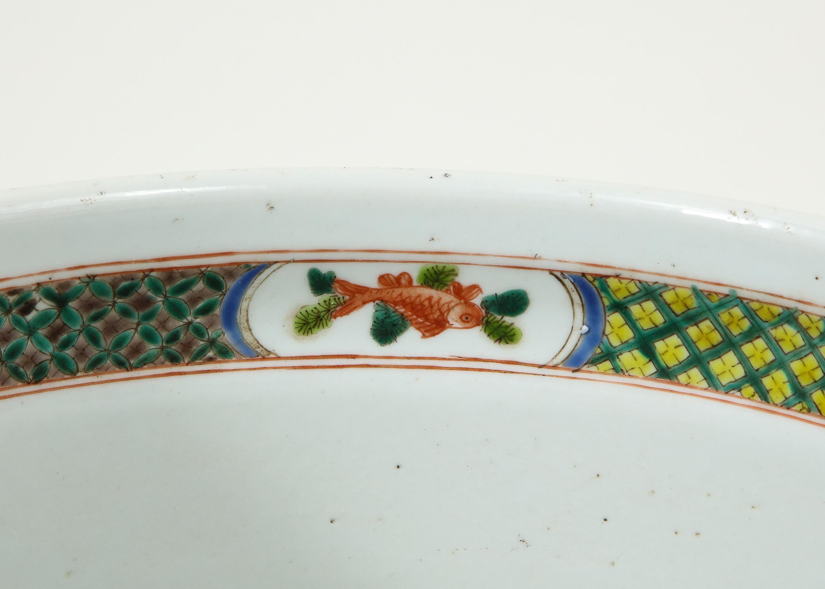 Near Pair of Chinese Porcelain Famille Verte Cachepots 1