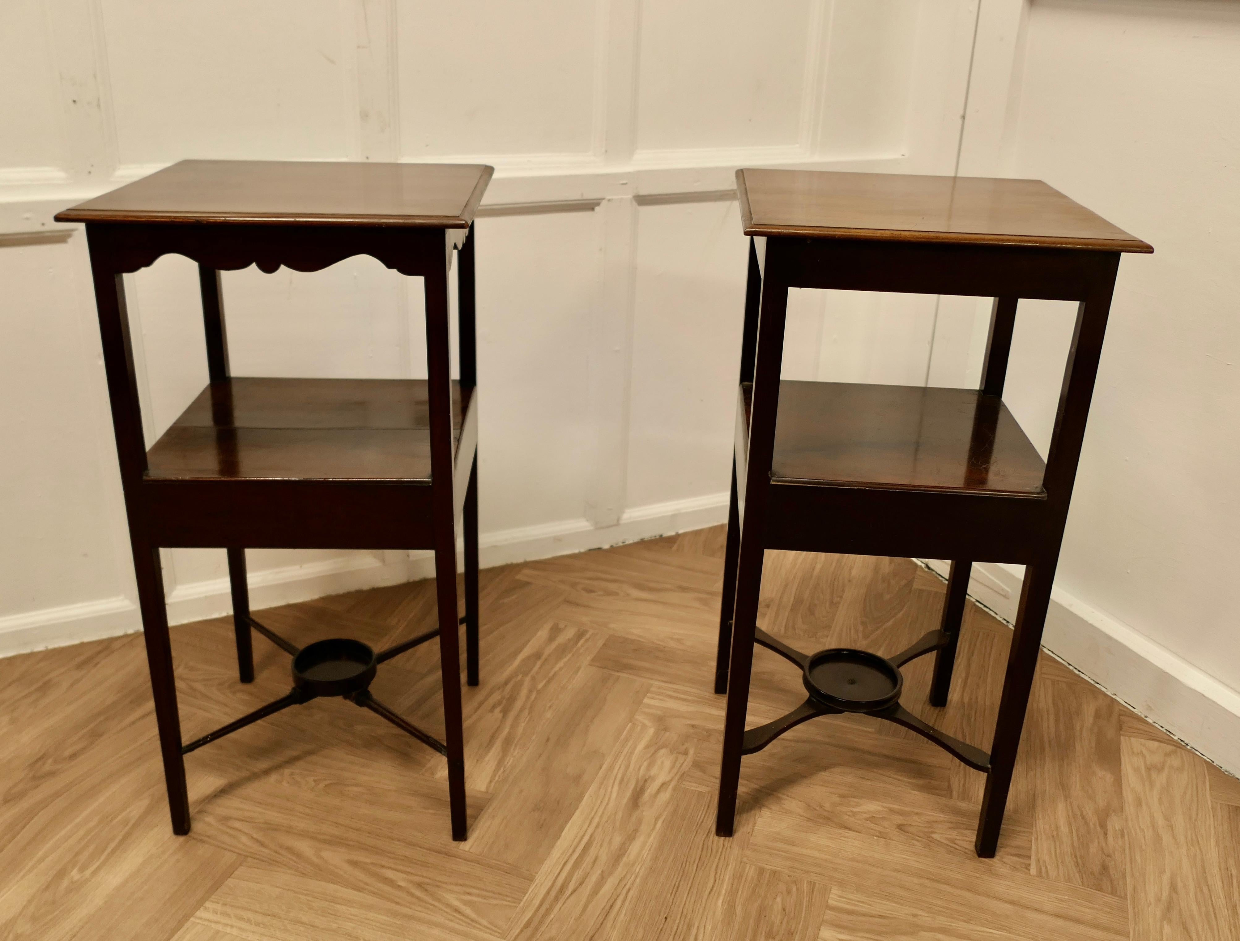 A Near Pair of Georgian Style, Side or Bedside Tables  These are 2 very similar 4