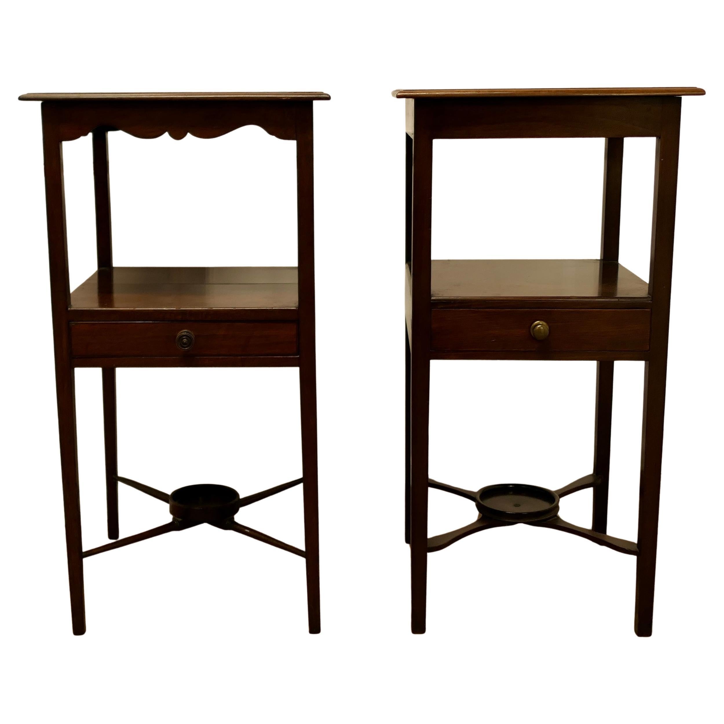 A Near Pair of Georgian Style, Side or Bedside Tables  These are 2 very similar