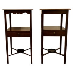 Antique A Near Pair of Georgian Style, Side or Bedside Tables  These are 2 very similar
