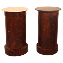 Near Pair of Somno Empire Period Bedside Tables in Mahogany