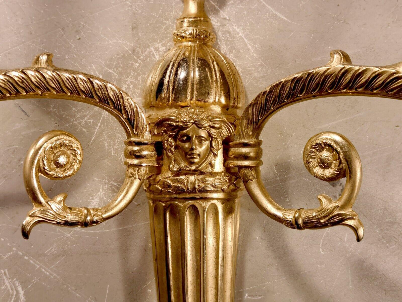 A NEO-CLASSICAL SHABBY-CHIC Bronze WALL APPLIQUE by GIANNI VERSACE, Italy 1990 In Good Condition For Sale In PARIS, FR