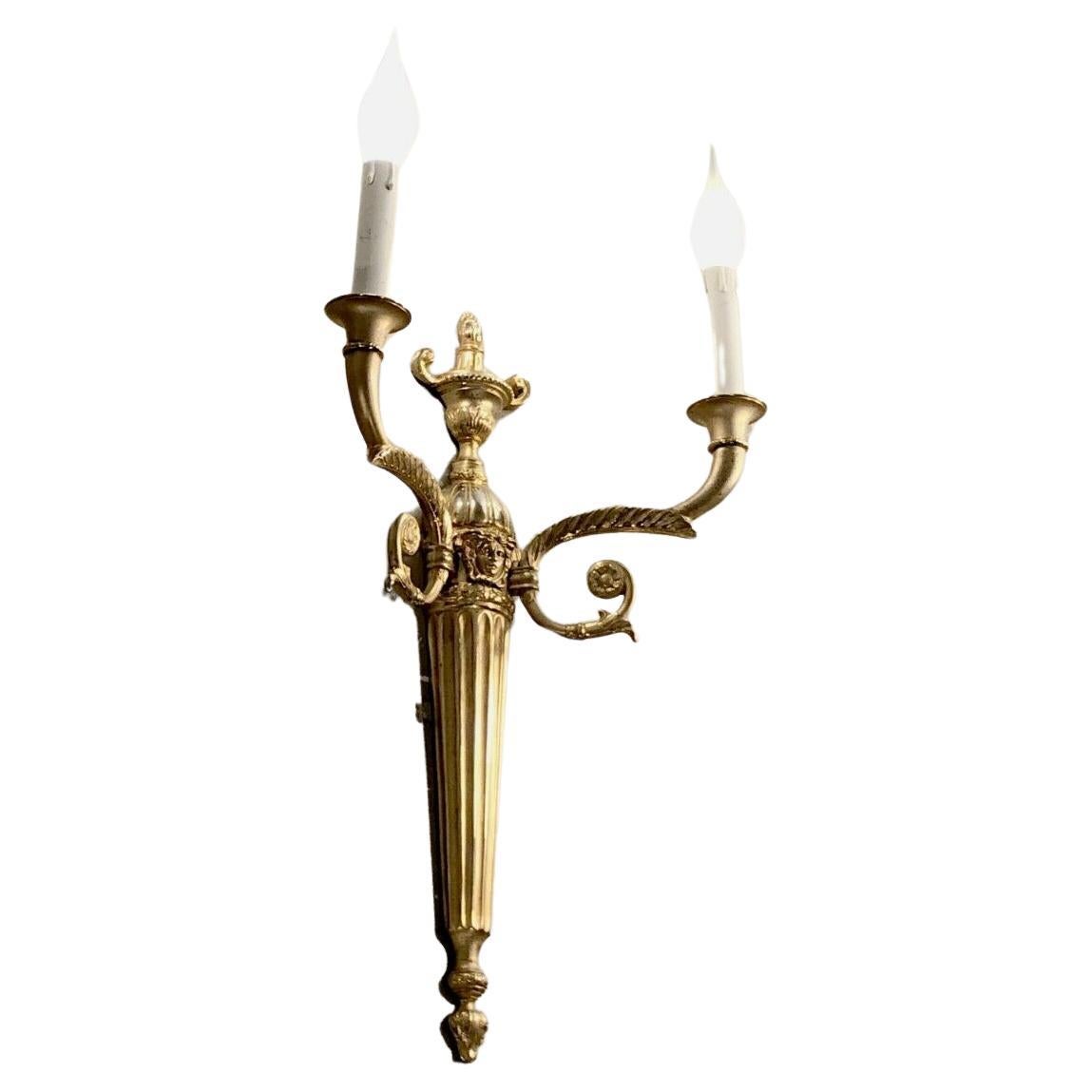 A NEO-CLASSICAL SHABBY-CHIC Bronze WALL APPLIQUE by GIANNI VERSACE, Italy 1990 For Sale