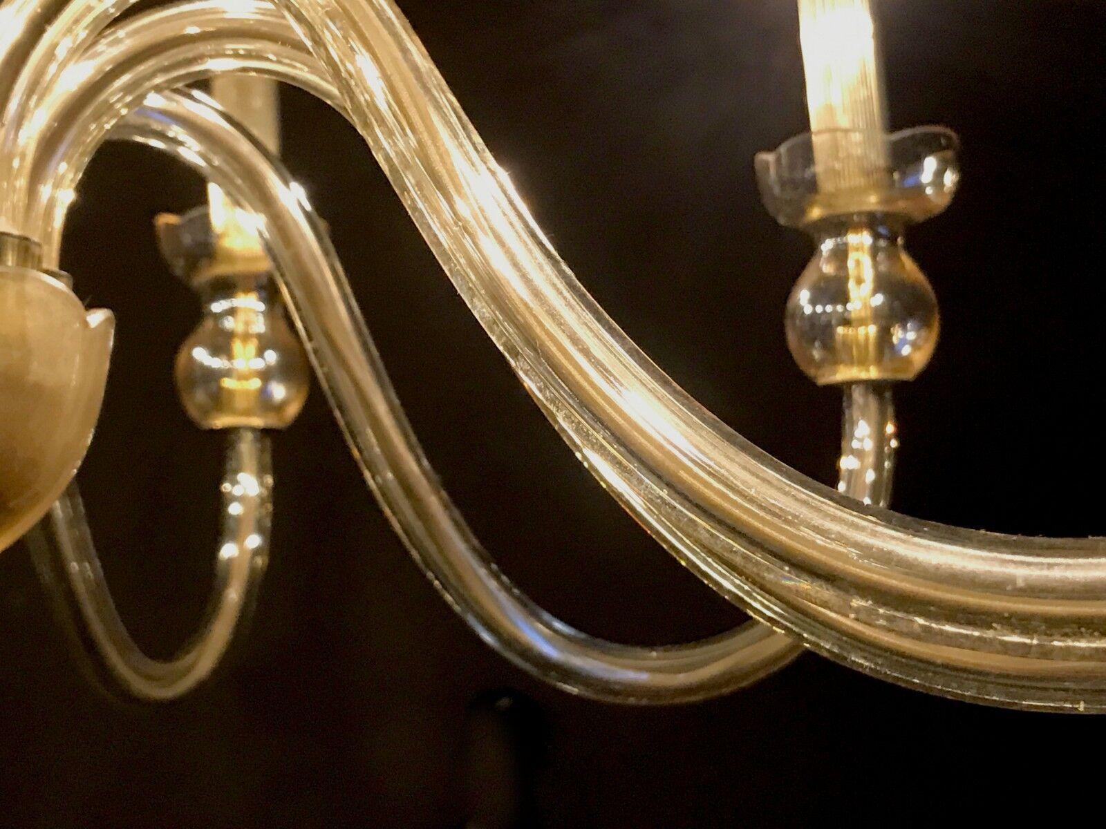 A Luxurious NEOCLASSICAL MURANO GLASS Ceiling Fixture by VERONESE, Italy, 1950 For Sale 5