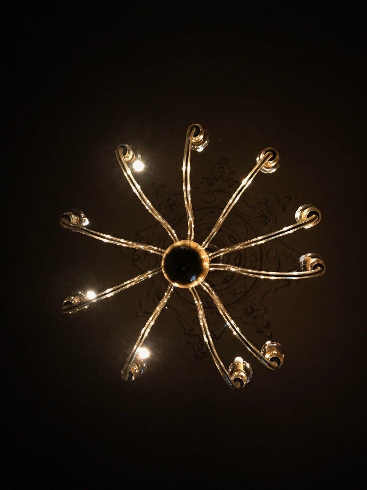 Italian A Luxurious NEOCLASSICAL MURANO GLASS Ceiling Fixture by VERONESE, Italy, 1950 For Sale