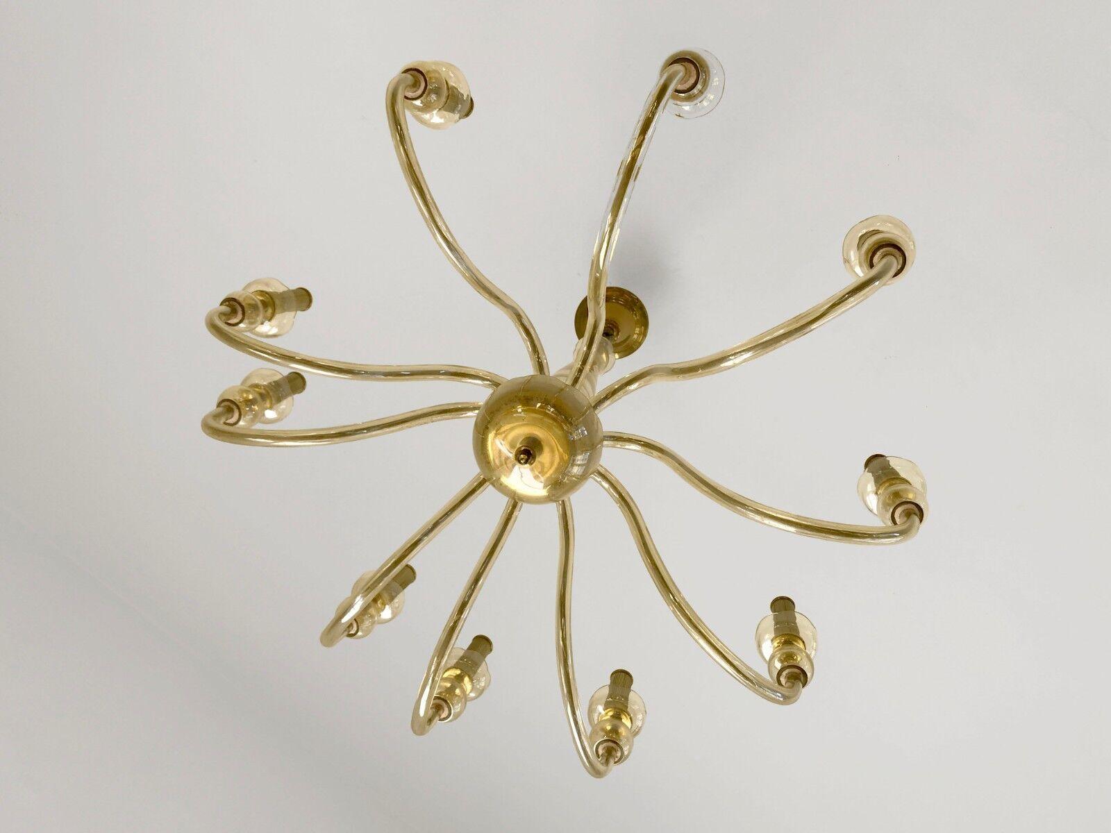 A Luxurious NEOCLASSICAL MURANO GLASS Ceiling Fixture by VERONESE, Italy, 1950 In Good Condition For Sale In PARIS, FR