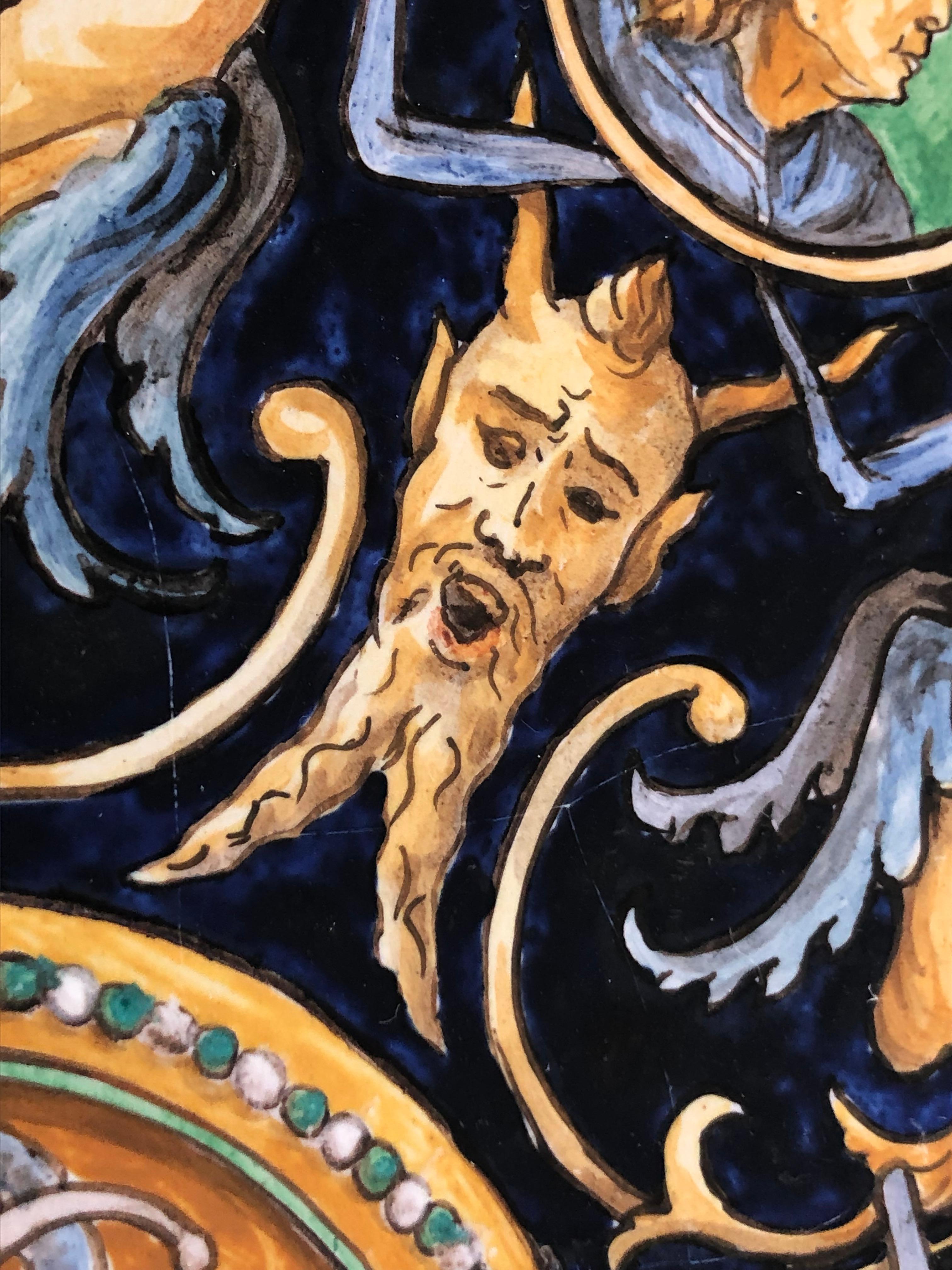PIATTO DI CERAMICA NEOCLASSICA ART NOUVEAU DI EMILE BALON BLOIS SCHOOL Francia 1900 in vendita 4