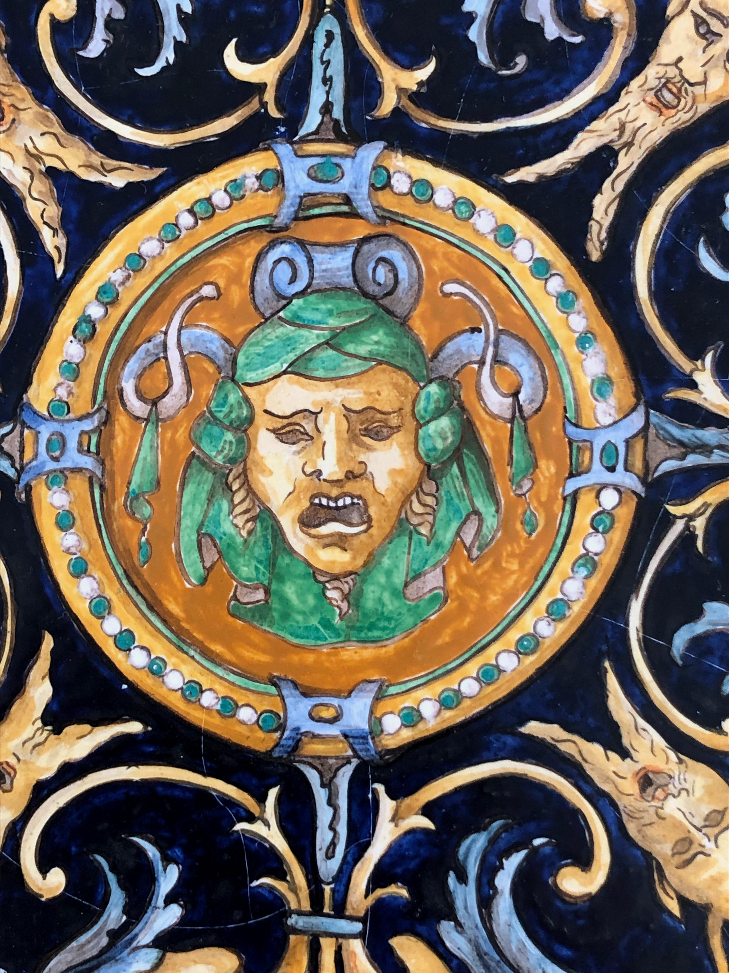 Art Nouveau PIATTO DI CERAMICA NEOCLASSICA ART NOUVEAU DI EMILE BALON BLOIS SCHOOL Francia 1900 in vendita