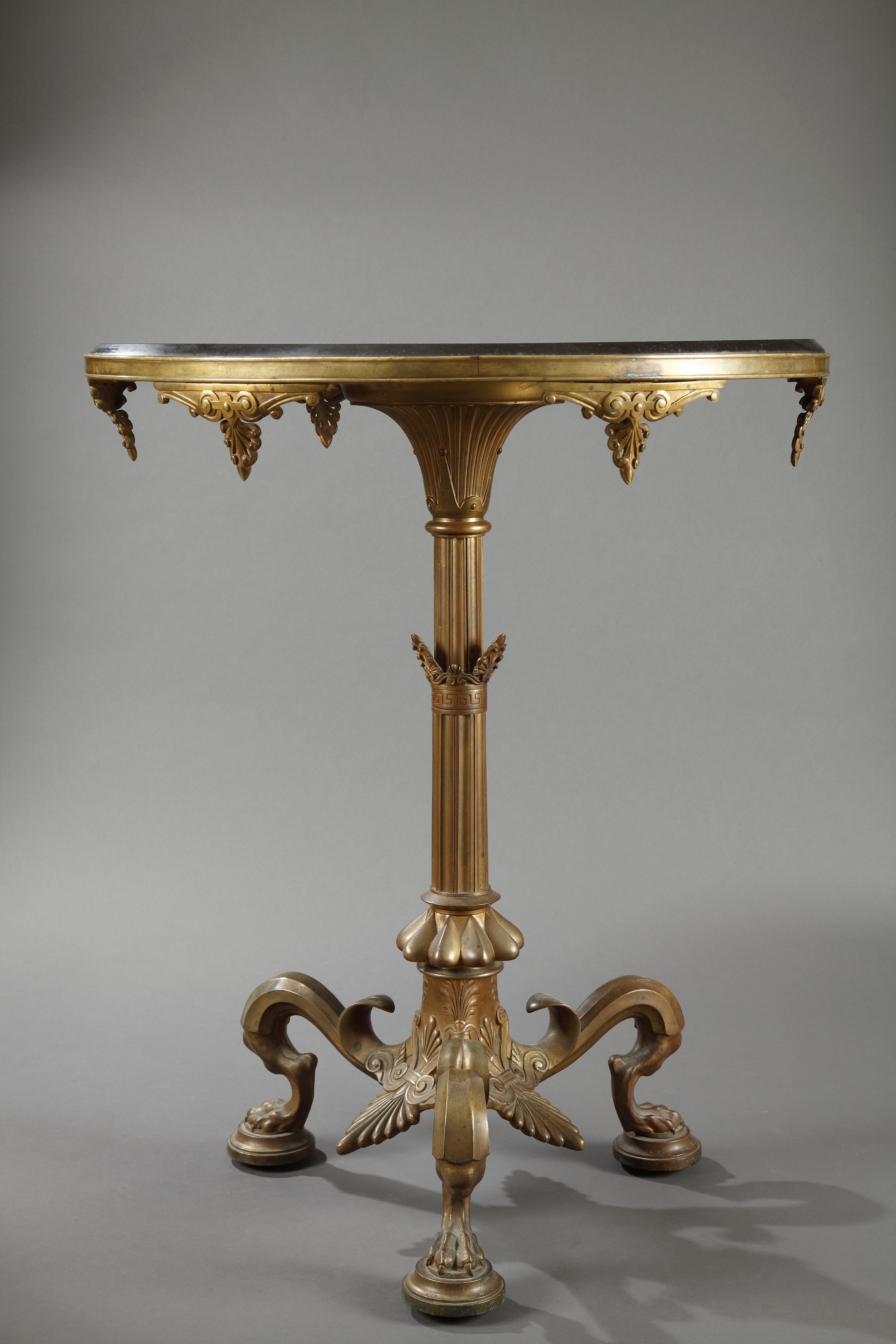Neo-Pompeian Gueridon Attributed to F. Barbedienne, France, circa 1860 In Good Condition For Sale In PARIS, FR
