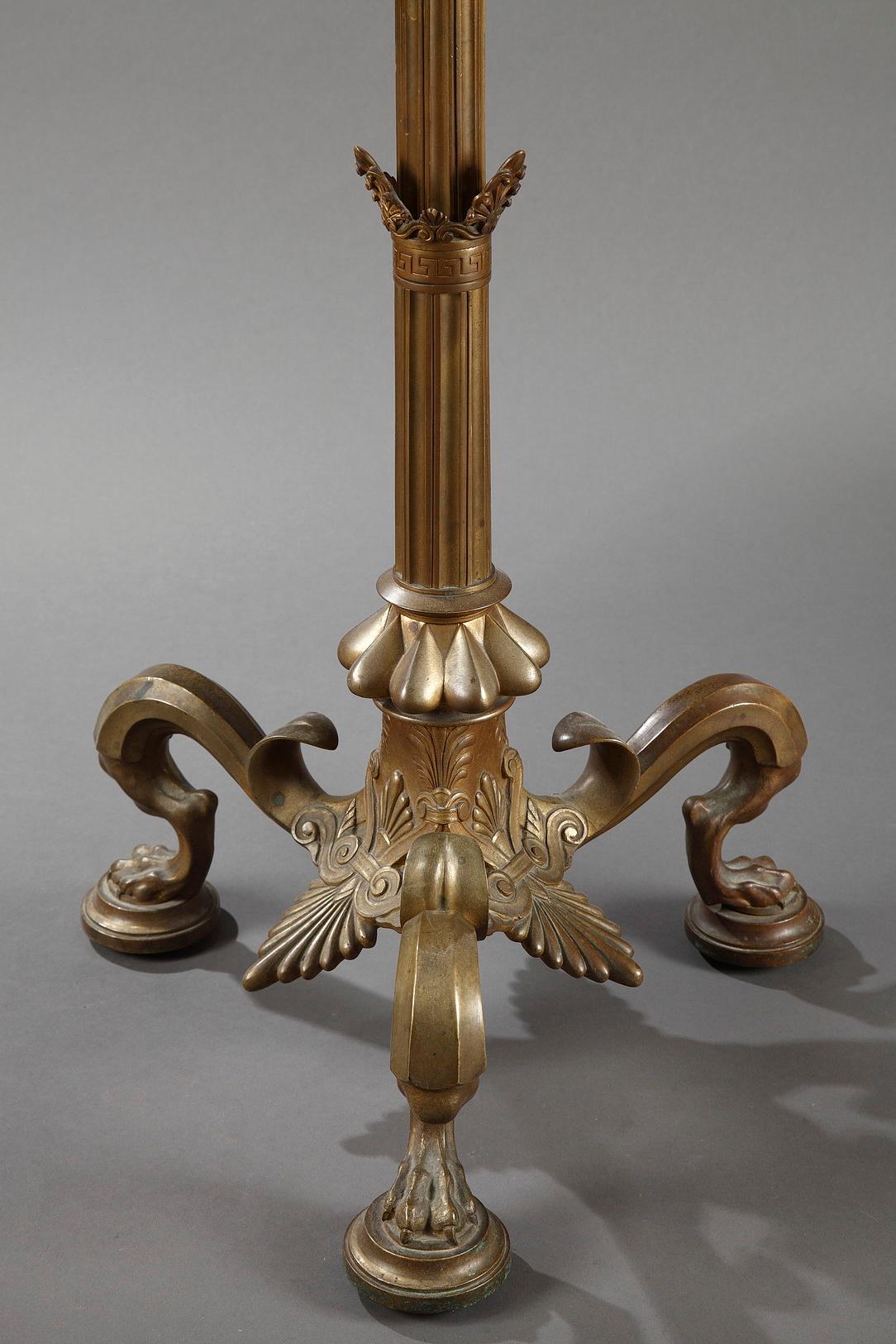 Mid-19th Century Neo-Pompeian Gueridon Attributed to F. Barbedienne, France, circa 1860 For Sale